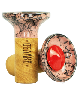 OBLAKO FLOW - Red on Marble Pink/Black