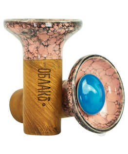 OBLAKO FLOW - Light Blue on Marble Pink/Black