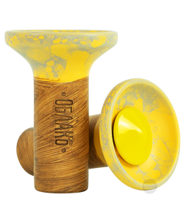 OBLAKO FLOW - Yellow on Marble Yellow/Grey