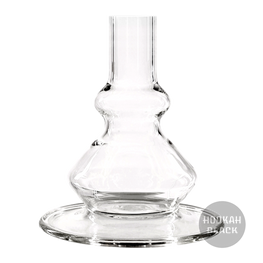 Kaya Clear ELOX 630 BORO Ersatzglas, Glas Bowl für Shisha ohne Gewinde - HOOKAH BLACK