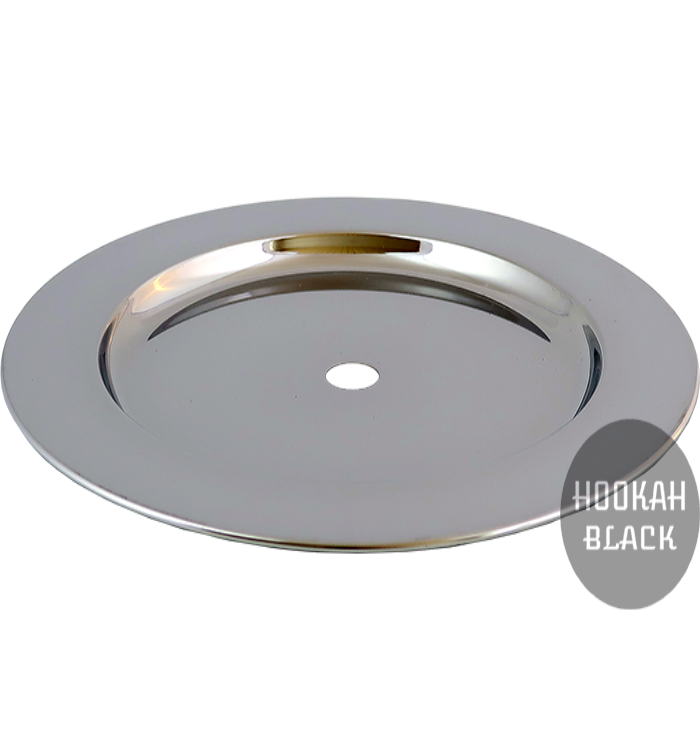 Mata Leon glänzender Kohleteller für Shisha Silver - 24 cm Ø Mata Leon glänzender Kohleteller für Shisha Silver - 24 cm Ø - HOOKAH BLACK