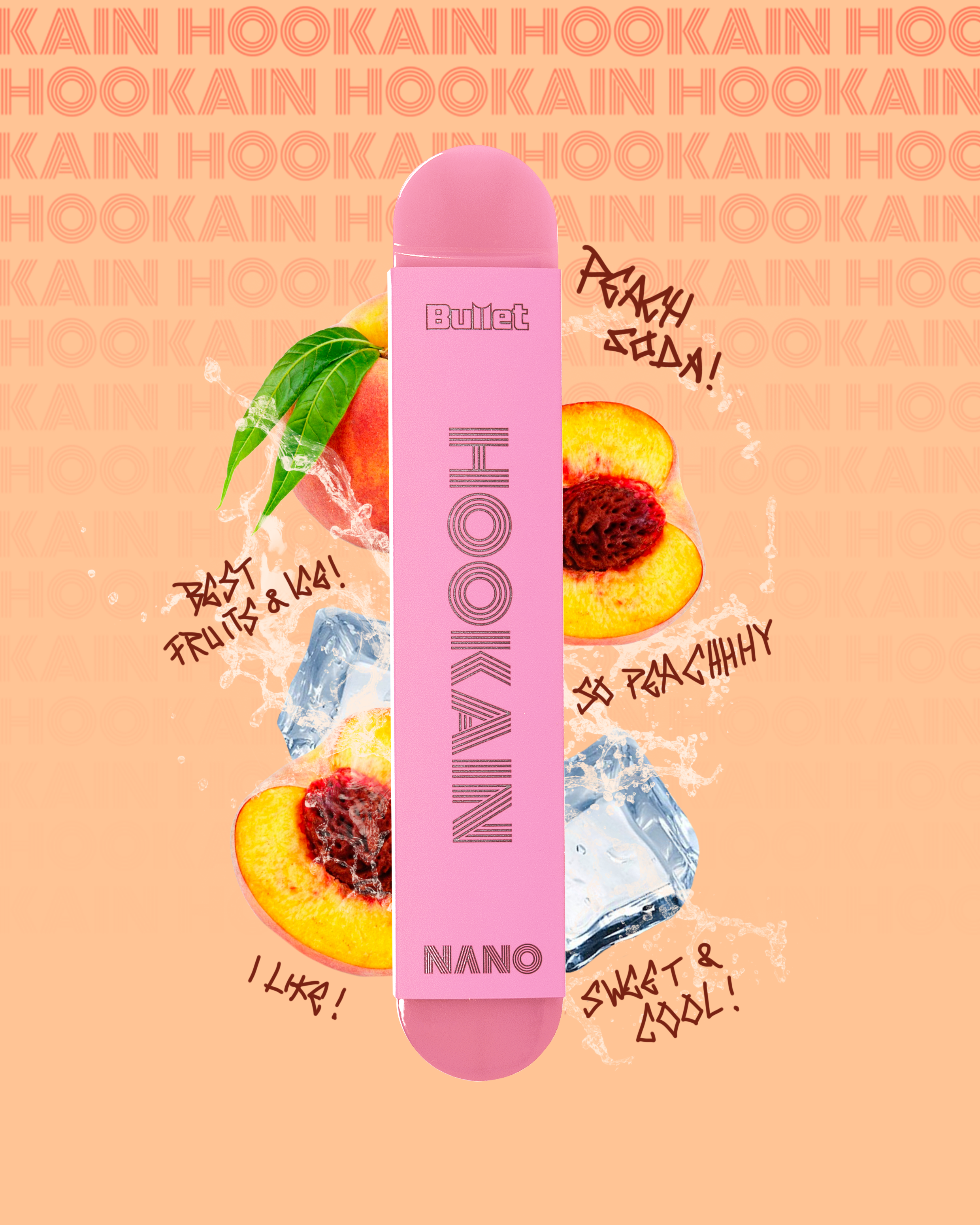 HOOKAIN - Nano X - Peach Soda - Einweg E-Zigarette HOOKAIN - Nano X - Peach Soda