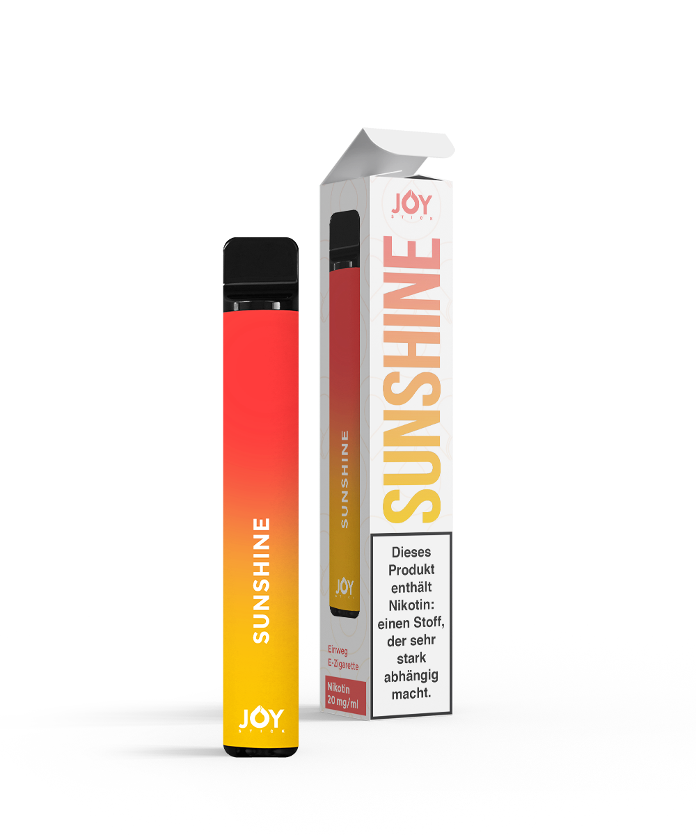 JOY Stick SUNSHINE - Mango, Pfirsich, Wassermelone - Einweg E-Zigarette JOY Stick SUNSHINE - Mango, Pfirsich, Wassermelone - Einweg E-Zigarette, E-Shisha