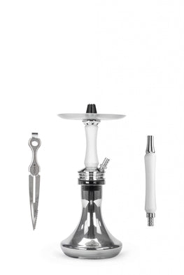 OCEAN Hookah Kaif S Small White Chrome - HOOKAH BLACK SHOP Kaufen