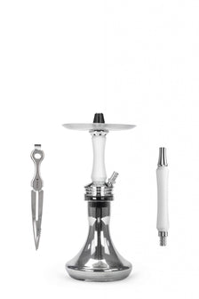 OCEAN Hookah Kaif S Small White Chrome - HOOKAH BLACK SHOP Kaufen
