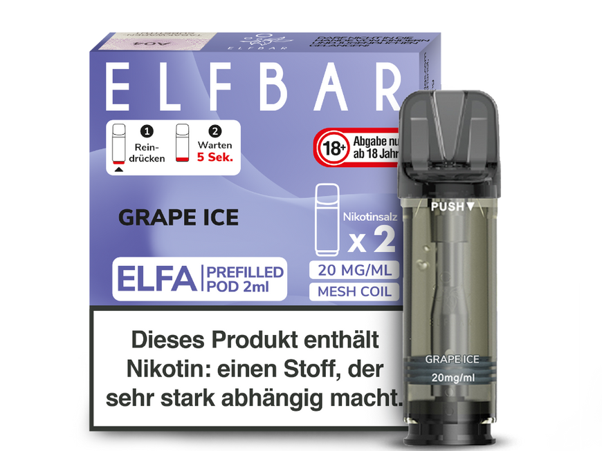 ELFBAR ELFA POD 2er Pack - Grape Ice