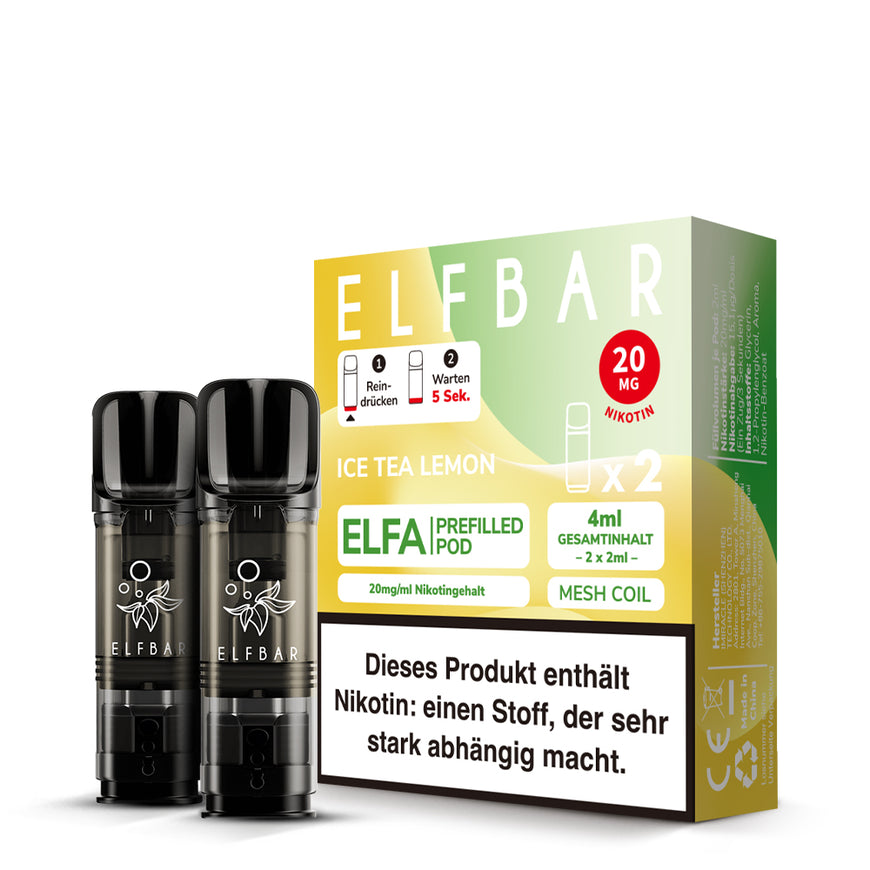 ELFBAR ELFA POD 2er Pack - Ice Tea Lemon