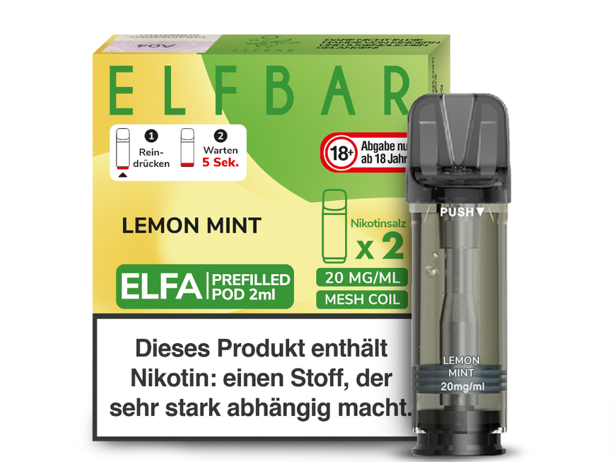 ELFBAR ELFA POD 2er Pack - Lemon Mint