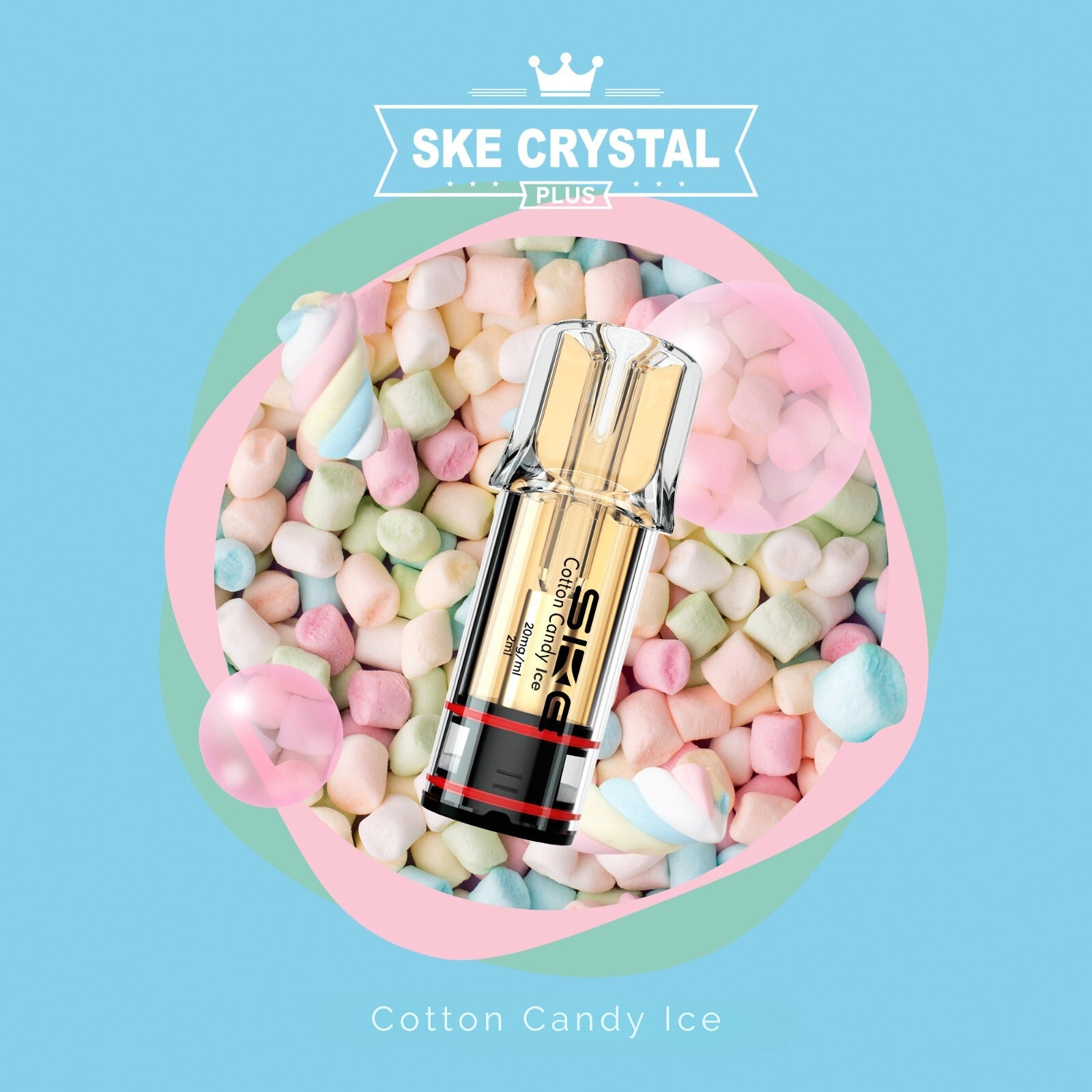 SKE CRYSTAL Plus POD 2er - Cotton Candy Ice