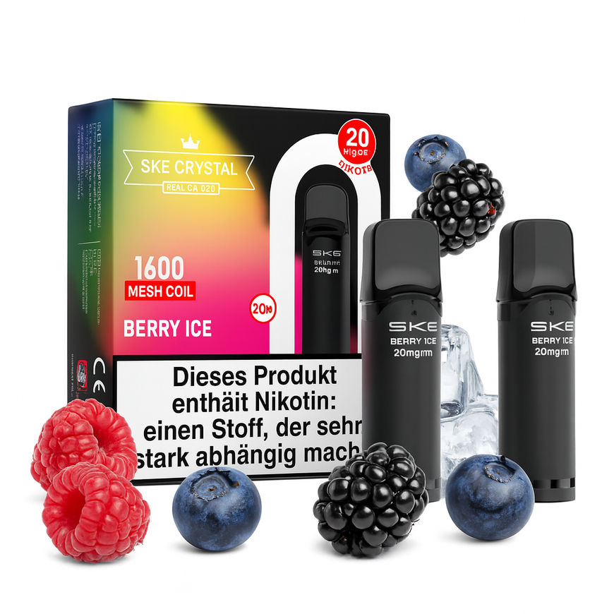 SKE Crystal Pro Pods 800 - Berry Ice