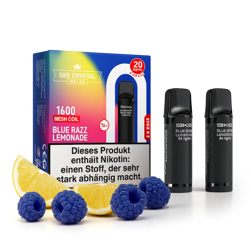 SKE Crystal Pro Pods 800 - Blue Razz Lemonade