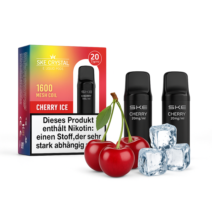 SKE Crystal Pro Pods 800 - Cherry Ice