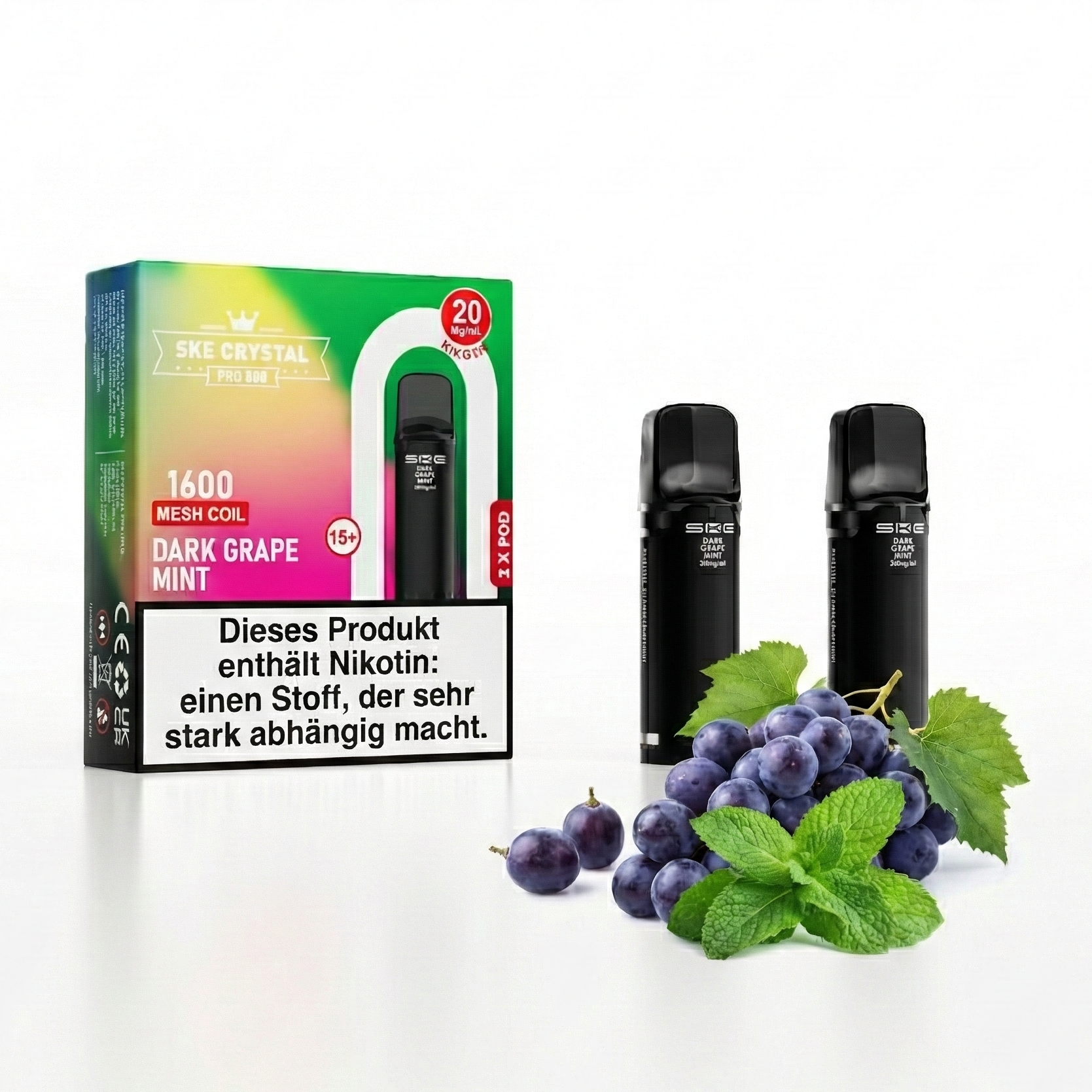 SKE Crystal Pro Pods 800 - Dark Grape Mint