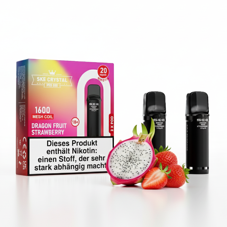 SKE Crystal Pro Pods 800 - Dragon Fruit Strawberry