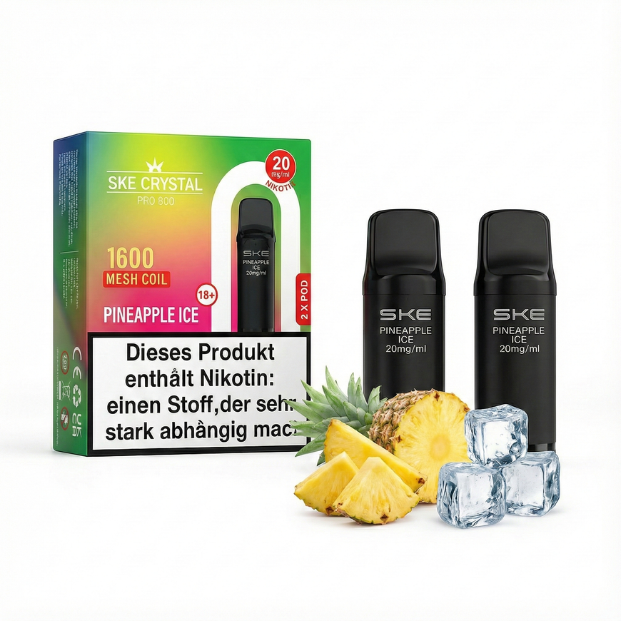SKE Crystal Pro Pods 800 - Pineapple Ice