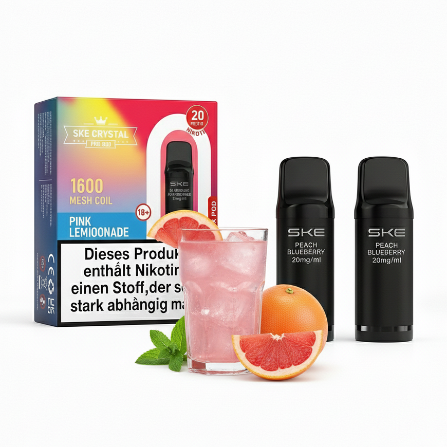 SKE Crystal Pro Pods 800 - Pink Lemonade