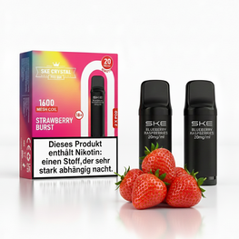 SKE Crystal Pro Pods 800 - Strawberry Burst