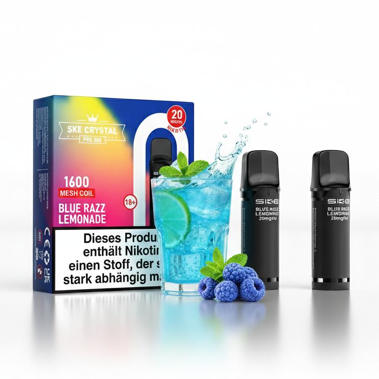 SKE Crystal Pro Pods 800 - Blue Razz Lemonade