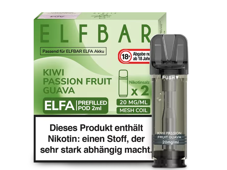 ELFBAR ELFA POD 2er Pack - KIWI PASSION FRUIT GUAVE