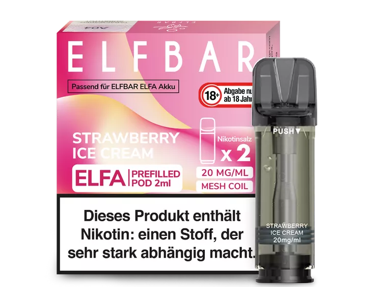 ELFBAR ELFA POD 2er Pack - STRAWBERRY ICE CREAM