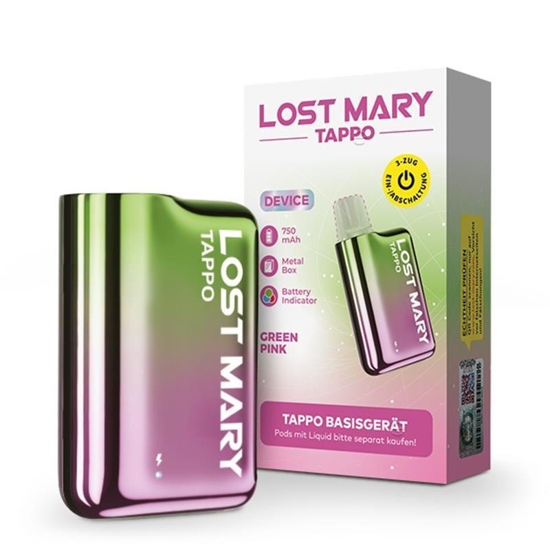 LOST MARY TAPPO Akku - Green Pink - Mehrweg Basisgert LOST MARY TAPPO Akku - Green Pink - Mehrweg Basisgert