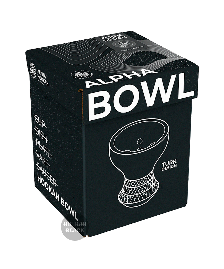 ALPHA Bowl - TURK Design Tabakkopf - Black Matt