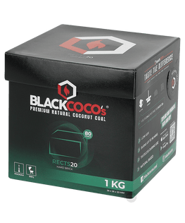 BLACK COCO`s 1kg RECTS20 Kokosnuss, 26x20mm Naturkohle, BOX - HOOKAH BLACK SHOP Kaufen
