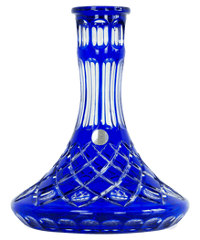 HOOKAH BLACK Crystal Blue - Kristallglas Tradi Steck-Bowl für Shisha