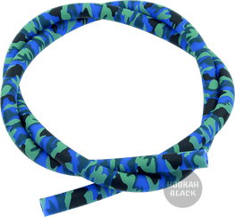 Diamond Silikonschlauch - 1.5 Matt Camouflage Blau/Grün - HOOKAH BLACK SHOP Kaufen