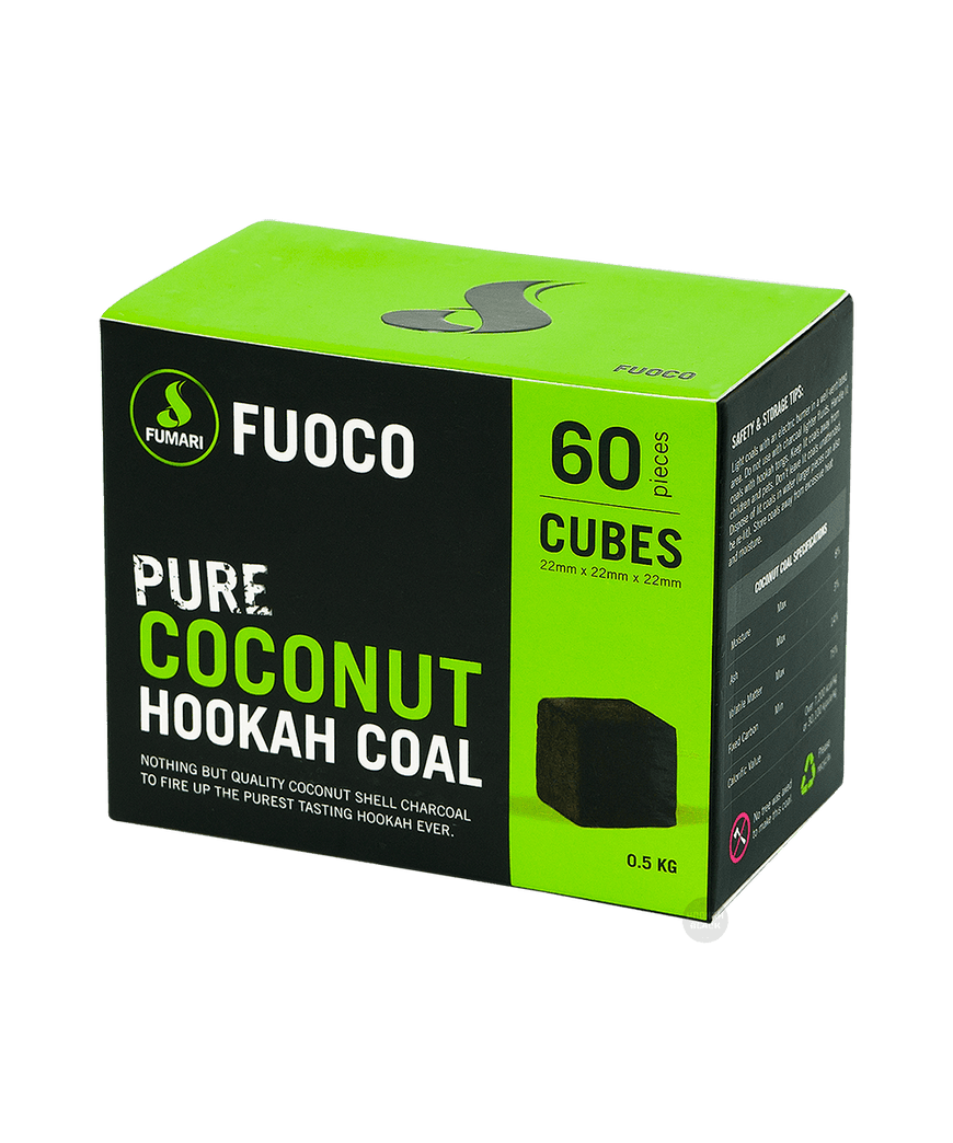 FUMARI Fuoco Kokoskohle 22mm Naturkohle 0.5kg - Shisha Kohle - HOOKAH BLACK SHOP Kaufen