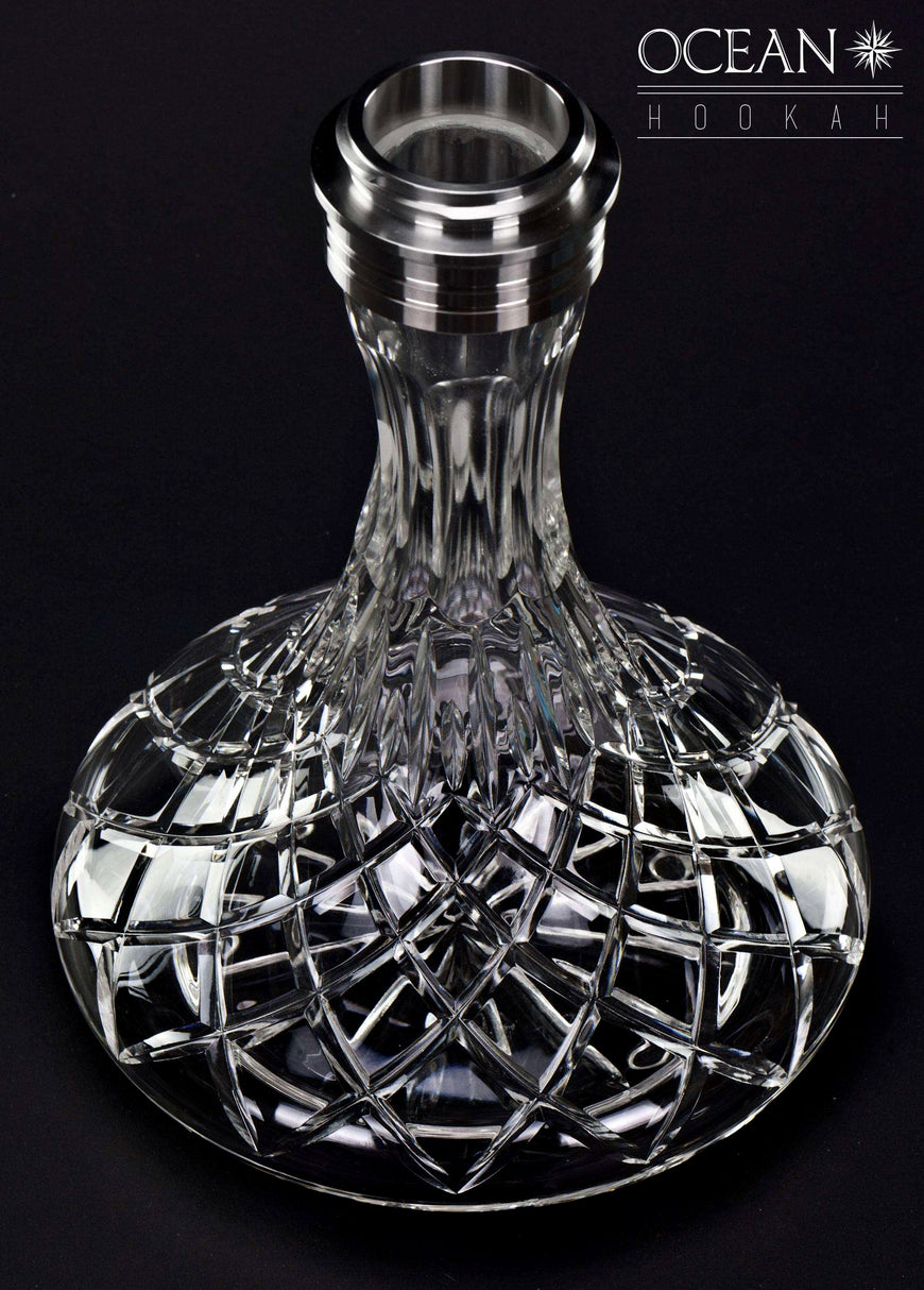 OCEAN HOOKAH Fusion Cross Ersatzglas, Glas Bowl für Shisha mit Gewinde - HOOKAH BLACK