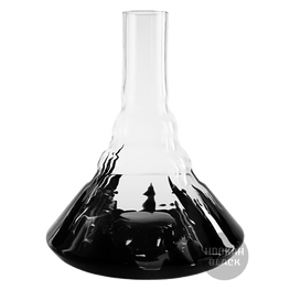 KAYA 635CE Black Spot Schwarz/Clear Ersatzglas, Glas Bowl für ELOX Shisha ohne Gewinde - HOOKAH BLACK