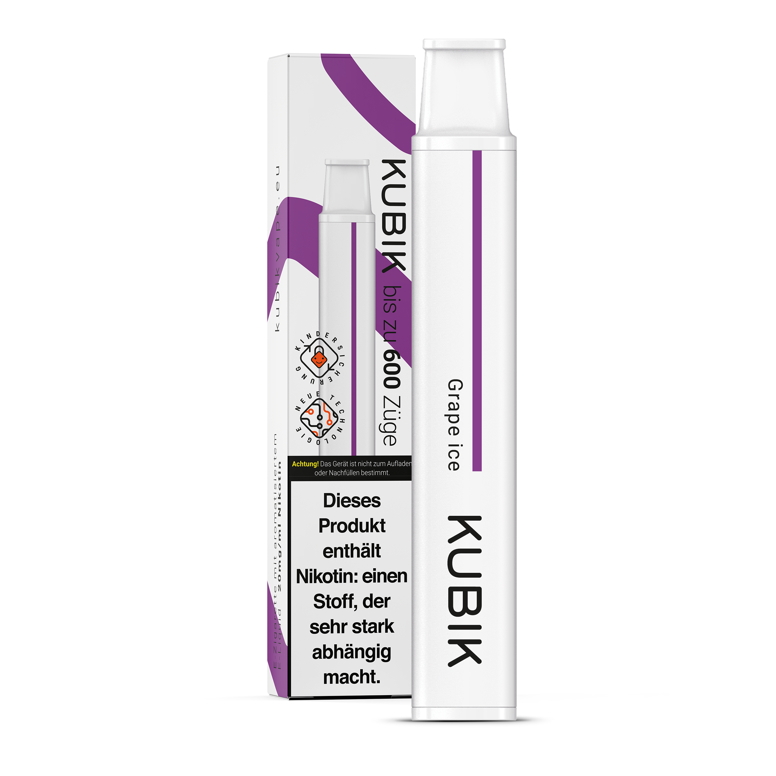 KUBIK Vape - GRAPE ICE - Einweg E-Zigarette KUBIK Vape - GRAPE ICE - Einweg E-Zigarette