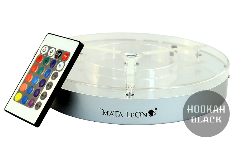 Mata Leon BeamUp 20cm - Shisha LED Untersetzer, Bluetooth - HOOKAH BLACK