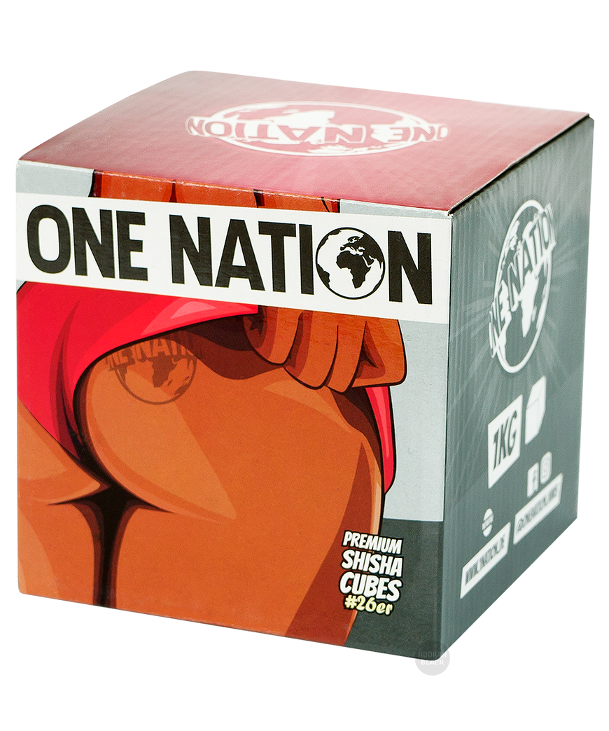 ONE NATION Premium Shisha Cubes 26er, 26mm Naturkohle 1kg