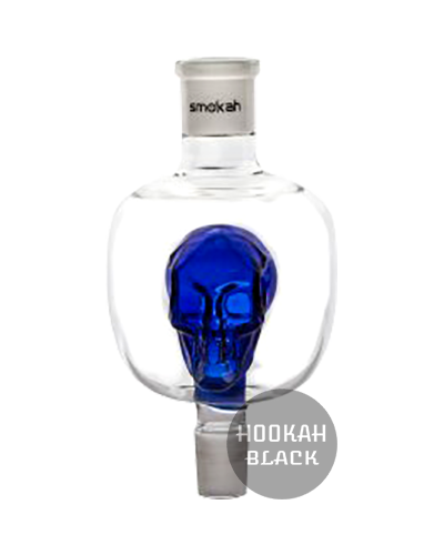 Smokah Totenkopf AC006 Shisha Molassefänger - Blau Skull, 18.8 Schliff - HOOKAH BLACK