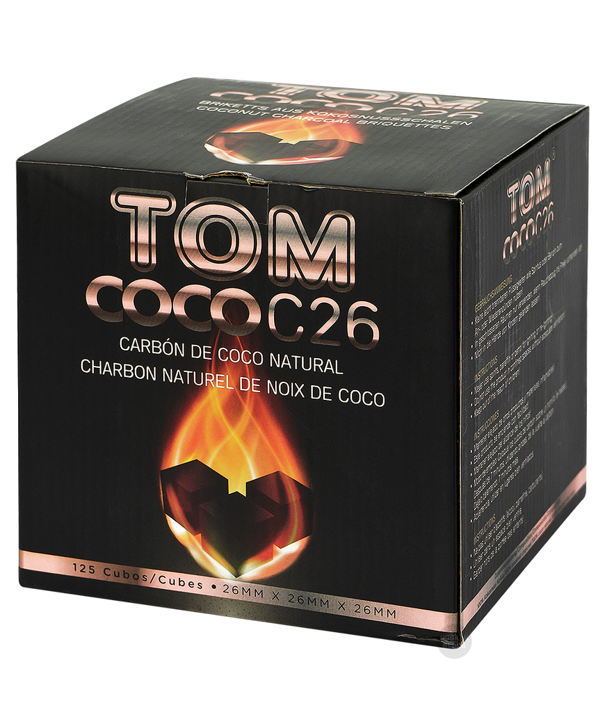 TOM COCO C26 Premium Kokosnuss, 26mm Naturkohle 2kg