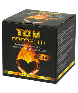 TOM COCO GOLD C26 Premium Kokosnuss, 26mm Naturkohle 1kg