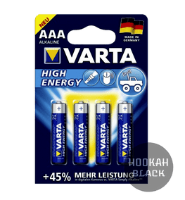4 VARTA Batterien AAA, Micro-LR03 1,5V High-Energy, +45% mehr Leistung! - HOOKAH BLACK SHOP Kaufen